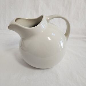 Vintage White Tilt Ball Pitcher AS IS